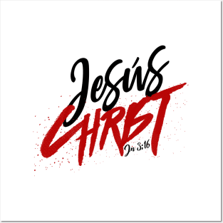 Jesus christ Jn 3:16 Posters and Art